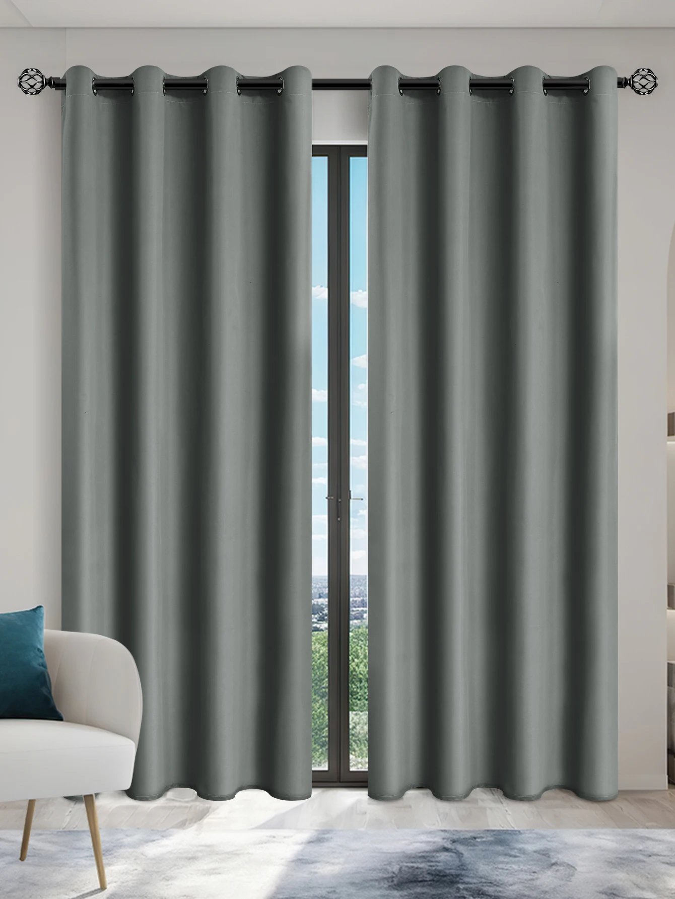 1panel Solid 100% Blackout Curtains with Grommets, Total Privacy Drapes for Bedroom, Living Room, Home Decor 1panel Solid 100% Blackout Curtains with Grommets, Total Privacy Drapes for Bedroom, Living Room, Home Decor