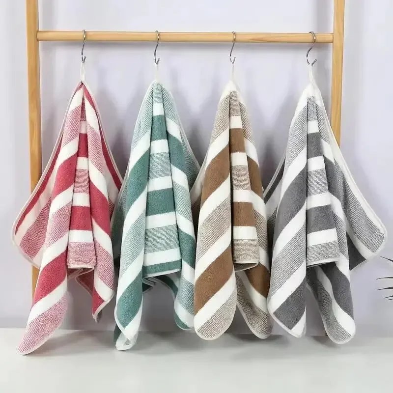 Striped Pattern Towel Set Soft Face Towel Bath Towel Quick Drying Absorbent Towels For Bathroom Striped Pattern Towel Set Soft Face Towel Bath Towel Quick Drying Absorbent Towels For Bathroom