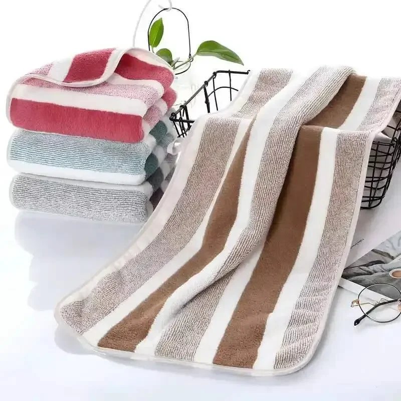 Striped Pattern Towel Set Soft Face Towel Bath Towel Quick Drying Absorbent Towels For Bathroom Striped Pattern Towel Set Soft Face Towel Bath Towel Quick Drying Absorbent Towels For Bathroom
