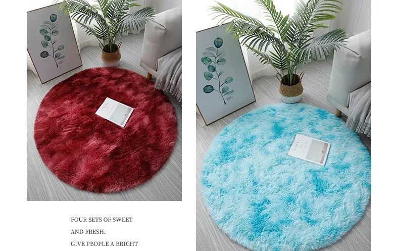 Super Soft Plush Round Rug Mat Fluffy White Carpets For Living Room Home Decor Bedroom Kid Room Decoration Salon Thick Pile Rug Super Soft Plush Round Rug Mat Fluffy White Carpets For Living Room Home Decor Bedroom Kid Room Decoration Salon Thick Pile Rug