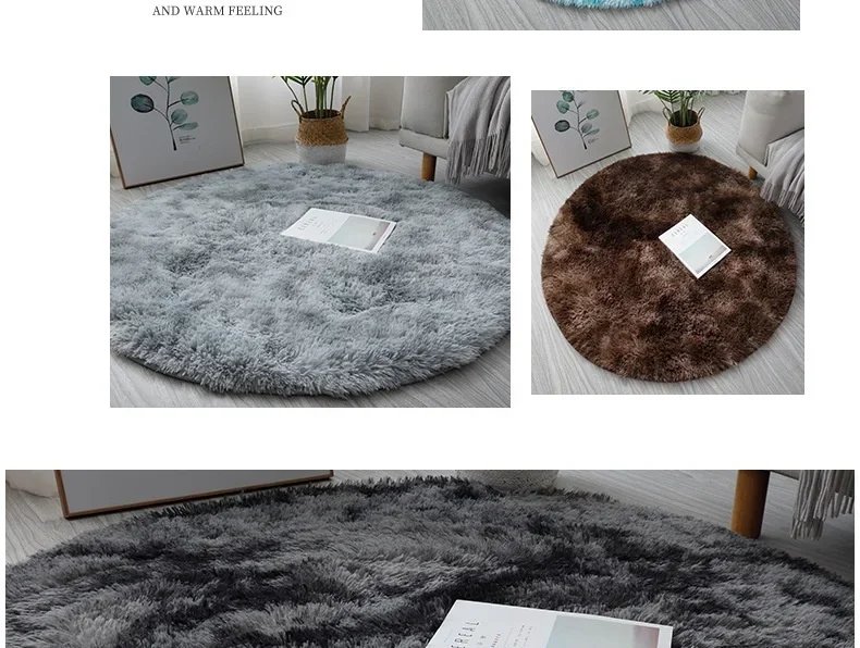 Super Soft Plush Round Rug Mat Fluffy White Carpets For Living Room Home Decor Bedroom Kid Room Decoration Salon Thick Pile Rug Super Soft Plush Round Rug Mat Fluffy White Carpets For Living Room Home Decor Bedroom Kid Room Decoration Salon Thick Pile Rug