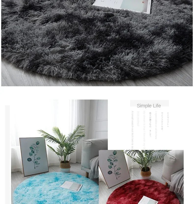 Super Soft Plush Round Rug Mat Fluffy White Carpets For Living Room Home Decor Bedroom Kid Room Decoration Salon Thick Pile Rug Super Soft Plush Round Rug Mat Fluffy White Carpets For Living Room Home Decor Bedroom Kid Room Decoration Salon Thick Pile Rug