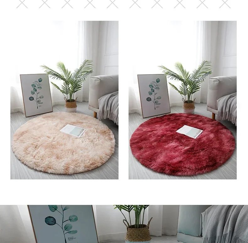 Super Soft Plush Round Rug Mat Fluffy White Carpets For Living Room Home Decor Bedroom Kid Room Decoration Salon Thick Pile Rug Super Soft Plush Round Rug Mat Fluffy White Carpets For Living Room Home Decor Bedroom Kid Room Decoration Salon Thick Pile Rug