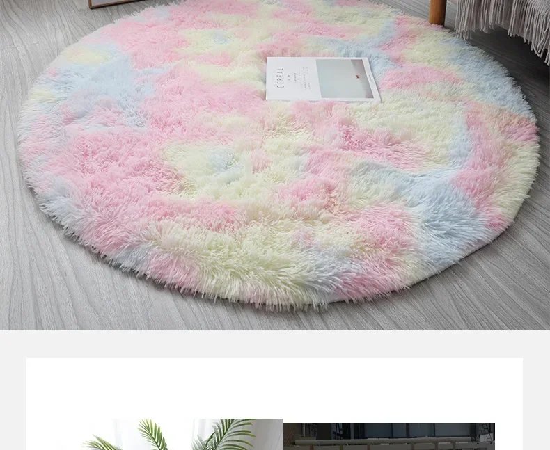 Super Soft Plush Round Rug Mat Fluffy White Carpets For Living Room Home Decor Bedroom Kid Room Decoration Salon Thick Pile Rug Super Soft Plush Round Rug Mat Fluffy White Carpets For Living Room Home Decor Bedroom Kid Room Decoration Salon Thick Pile Rug