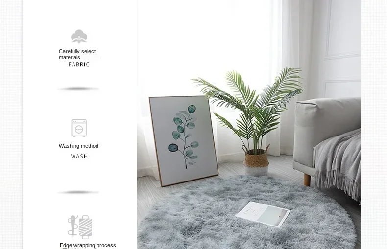 Super Soft Plush Round Rug Mat Fluffy White Carpets For Living Room Home Decor Bedroom Kid Room Decoration Salon Thick Pile Rug Super Soft Plush Round Rug Mat Fluffy White Carpets For Living Room Home Decor Bedroom Kid Room Decoration Salon Thick Pile Rug