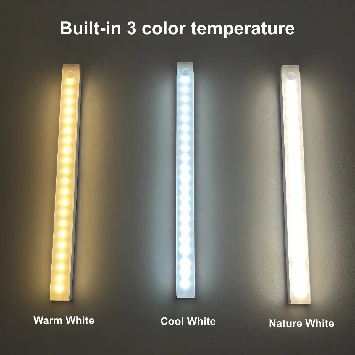 Rechargeable Motion Sensor LED Bar Light Induction Night Light Portable Cordless Magnetic Cabinet Lamp for Kitchen Bedside