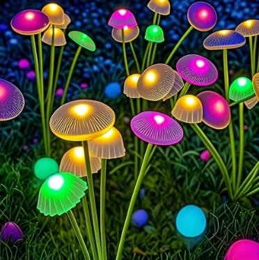 Solar Garden Lights Dual Mode LED Solar Mushroom Lights Waterproof Decor Yard Patio Pathway Jellyfish for Garden Ambiance Solar Garden Lights Dual Mode LED Solar Mushroom Lights Waterproof Decor Yard Patio Pathway Jellyfish for Garden Ambiance