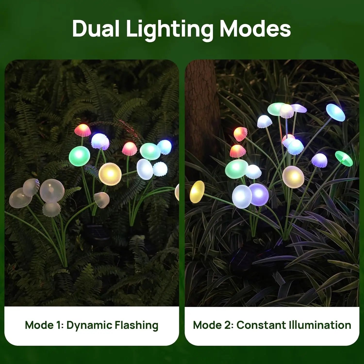 Solar Garden Lights Dual Mode LED Solar Mushroom Lights Waterproof Decor Yard Patio Pathway Jellyfish for Garden Ambiance Solar Garden Lights Dual Mode LED Solar Mushroom Lights Waterproof Decor Yard Patio Pathway Jellyfish for Garden Ambiance