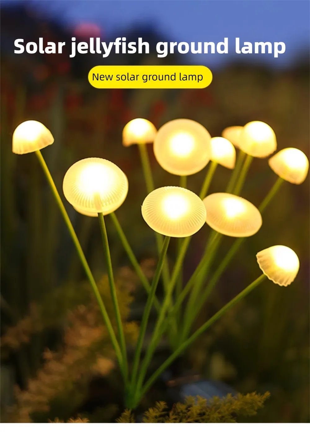 1/2/3/4PCS LED Solar Outdoor Jellyfish Swaying Lights Waterproof Garden RGB Mushroom Lawns Lamp for Patio Yard Garden Decoration 1/2/3/4PCS LED Solar Outdoor Jellyfish Swaying Lights Waterproof Garden RGB Mushroom Lawns Lamp for Patio Yard Garden Decoration