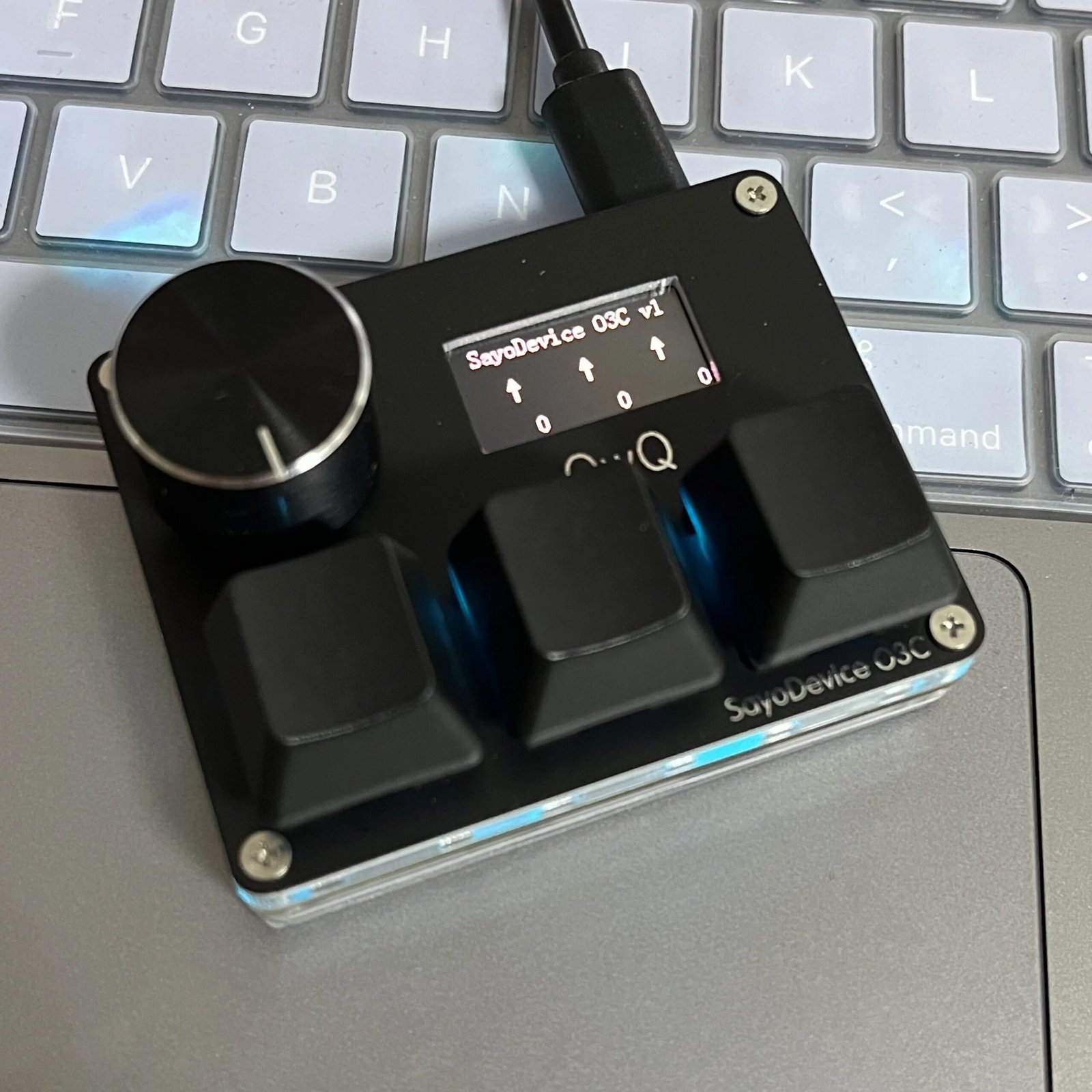 O3C SayoDevice OSU O3C Rapid Trigger Hall Switches Magnetic Pink Switches Keyboard With Knob Screen Copy Paste Shotcut