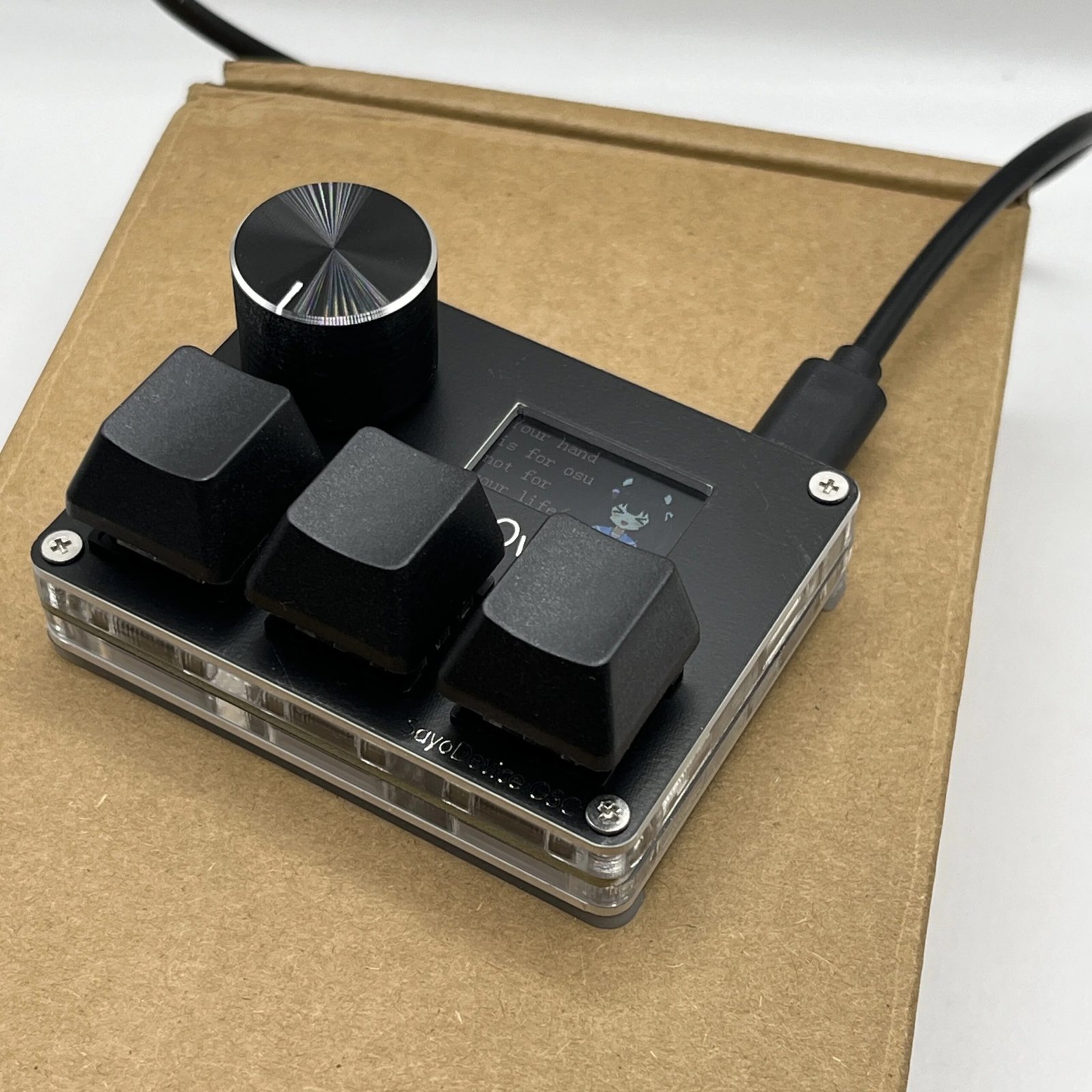 O3C SayoDevice OSU O3C Rapid Trigger Hall Switches Magnetic Pink Switches Keyboard With Knob Screen Copy Paste Shotcut