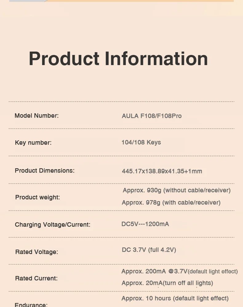 AULA F108 pro Wireless Bluetooth Keyboard Macro Gaming keyboard Gasket Hot-swap Full Size Keyboard with TFT Smart Display