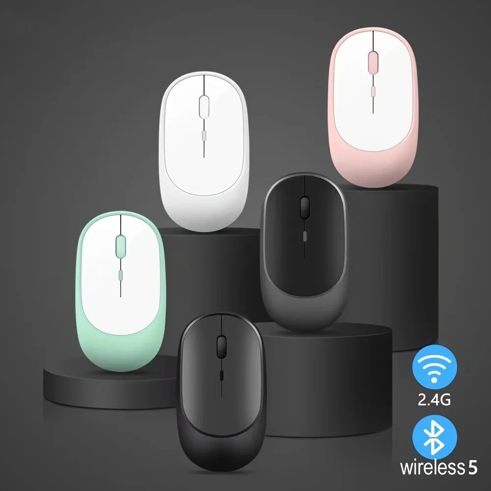 Wireless Mouse Rechargeable Mouse Gamer Dual Modes Bluetooth-compatible 2.4G USB Mice For Laptop Pad Tablet PC Macbook Mause