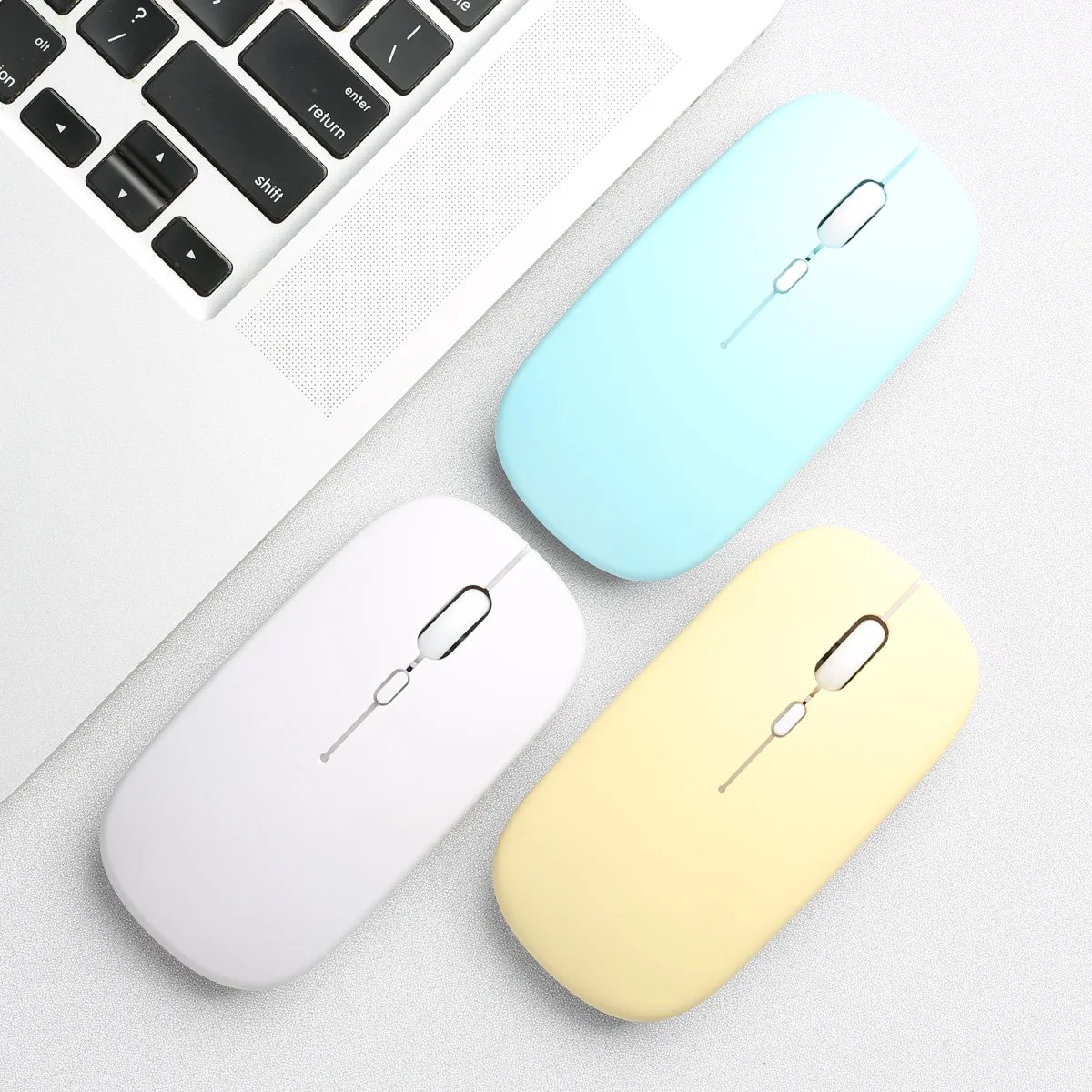 Bluetooth-compatible Mouse Wireless Mouse Silent Computer Mice Portable Working Gaming Mouse for Laptop iPad Air Pro Tablet PC