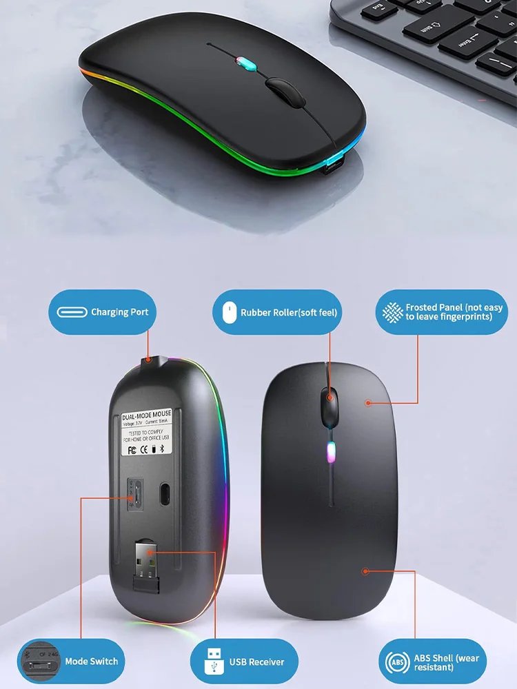Silent Bluetooth Mouse Marcaron Computer Laptop Optical Mouse Wireless for iPad Samsung Xiaomi Lenovo Tablet Universal Mice