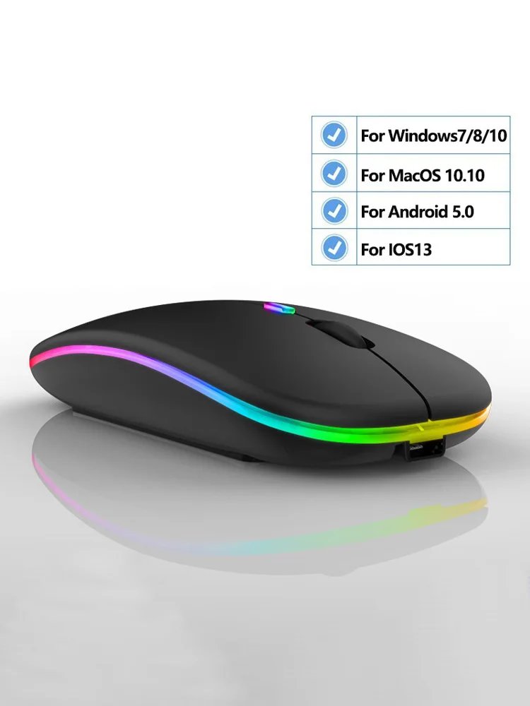 Silent Bluetooth Mouse Marcaron Computer Laptop Optical Mouse Wireless for iPad Samsung Xiaomi Lenovo Tablet Universal Mice
