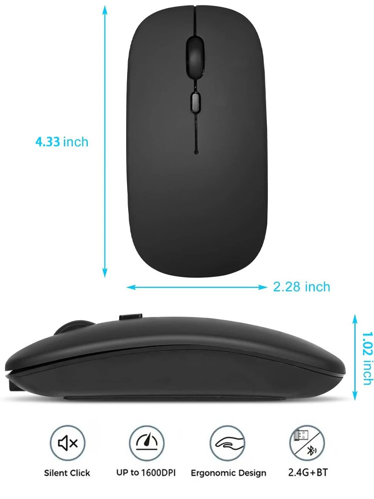 Silent Bluetooth Mouse Marcaron Computer Laptop Optical Mouse Wireless for iPad Samsung Xiaomi Lenovo Tablet Universal Mice