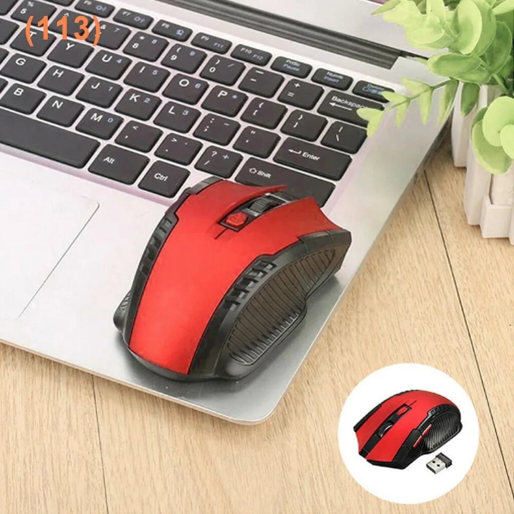 113 Wireless Mouse 2.4GHz Wireless Optical Mouse with USB receiver 6 button Portable wireless mouse for laptops