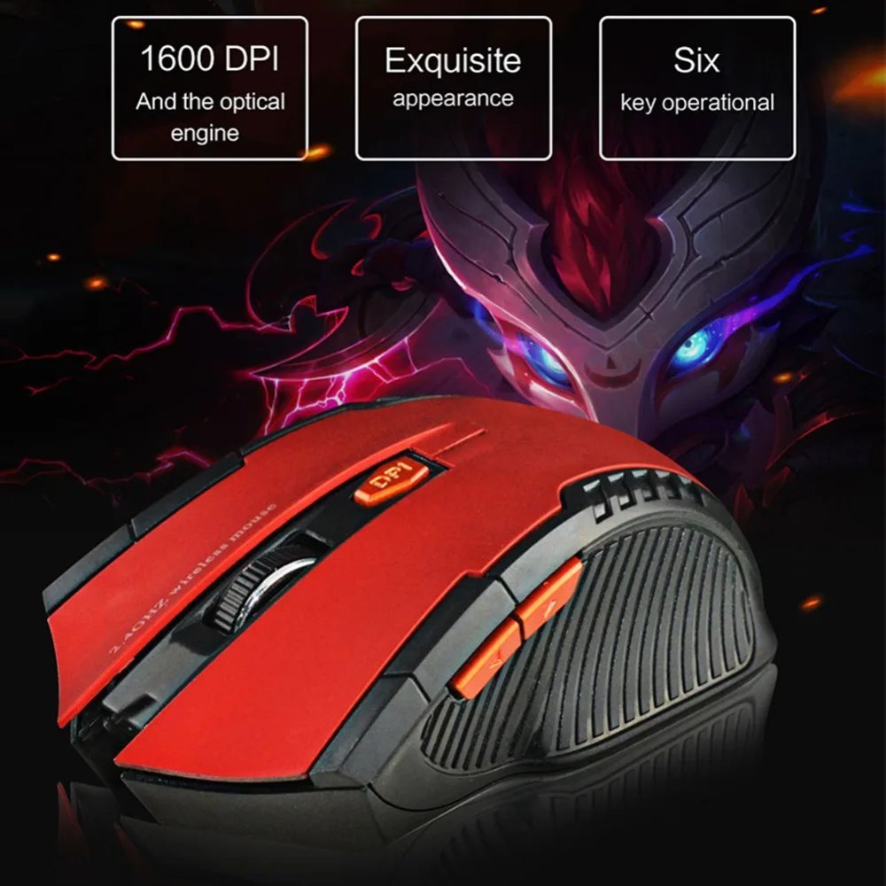 113 Wireless Mouse 2.4GHz Wireless Optical Mouse with USB receiver 6 button Portable wireless mouse for laptops