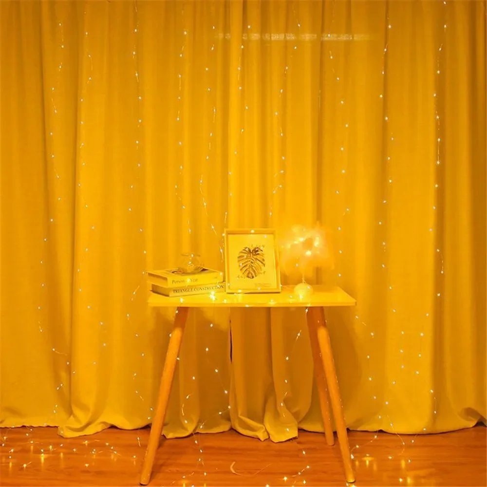 USB Curtain String Lights 8 Modes Fairy Light Christmas Halloween Garland Holiday Led Light Wedding Party Home Bedroom Decor