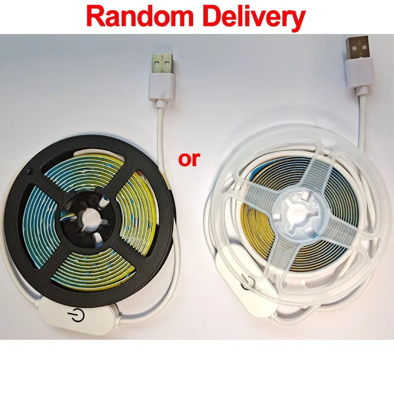 LED COB Light Strip Touch Dimmer Flexible Diode Tape 5V USB Linear Indoor Lighting Lamp Room DIY TV Mirror Backlight Wall Decor LED COB Light Strip Touch Dimmer Flexible Diode Tape 5V USB Linear Indoor Lighting Lamp Room DIY TV Mirror Backlight Wall Decor