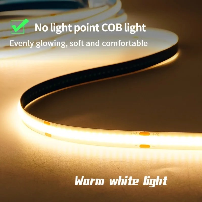 LED COB Light Strip Touch Dimmer Flexible Diode Tape 5V USB Linear Indoor Lighting Lamp Room DIY TV Mirror Backlight Wall Decor LED COB Light Strip Touch Dimmer Flexible Diode Tape 5V USB Linear Indoor Lighting Lamp Room DIY TV Mirror Backlight Wall Decor