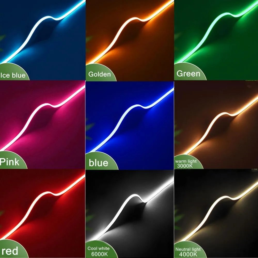 3mm Ultra Thin 12V Colorful COB LED Strip Dimmable 3000K 4000K 6000K High Density Flexible Light 400LEDs For DIY Home Decor Lamp 3mm Ultra Thin 12V Colorful COB LED Strip Dimmable 3000K 4000K 6000K High Density Flexible Light 400LEDs For DIY Home Decor Lamp