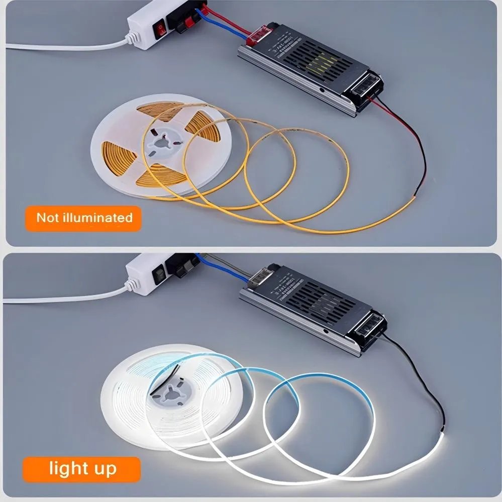 3mm Ultra Thin 12V Colorful COB LED Strip Dimmable 3000K 4000K 6000K High Density Flexible Light 400LEDs For DIY Home Decor Lamp 3mm Ultra Thin 12V Colorful COB LED Strip Dimmable 3000K 4000K 6000K High Density Flexible Light 400LEDs For DIY Home Decor Lamp