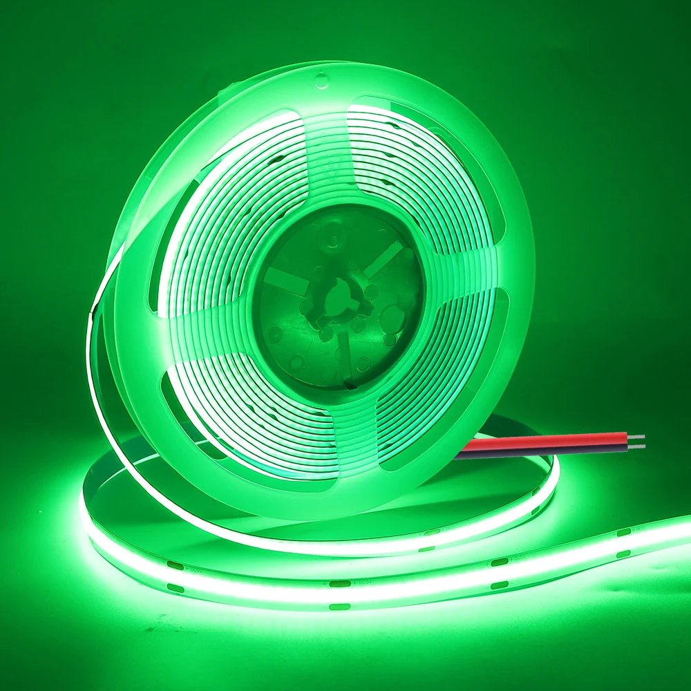3mm 5mm 8mm PCB COB LED Strip Light 5V 12V 24V 320LEDs/m High Brightness Flexible Tape Warm Natural White Red Green Blue 0.5m 5m