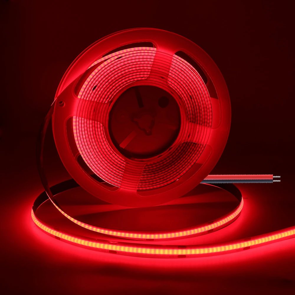 3mm 5mm 8mm PCB COB LED Strip Light 5V 12V 24V 320LEDs/m High Brightness Flexible Tape Warm Natural White Red Green Blue 0.5m 5m