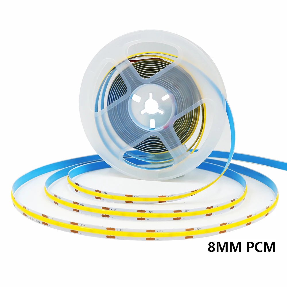 3mm 5mm 8mm PCB COB LED Strip Light 5V 12V 24V 320LEDs/m High Brightness Flexible Tape Warm Natural White Red Green Blue 0.5m 5m