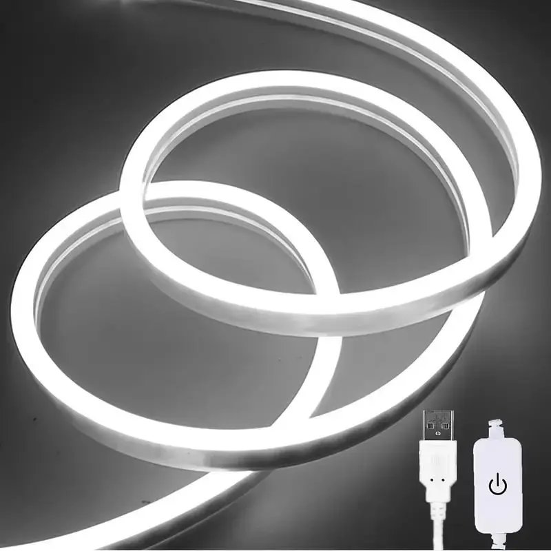 Touch Sensor LED Neon Sign Light Strip 5V USB Dimmable Waterproof Neon Lamp Flexible Tape Silicone Bedroom Backlight DIY Decor Touch Sensor LED Neon Sign Light Strip 5V USB Dimmable Waterproof Neon Lamp Flexible Tape Silicone Bedroom Backlight DIY Decor