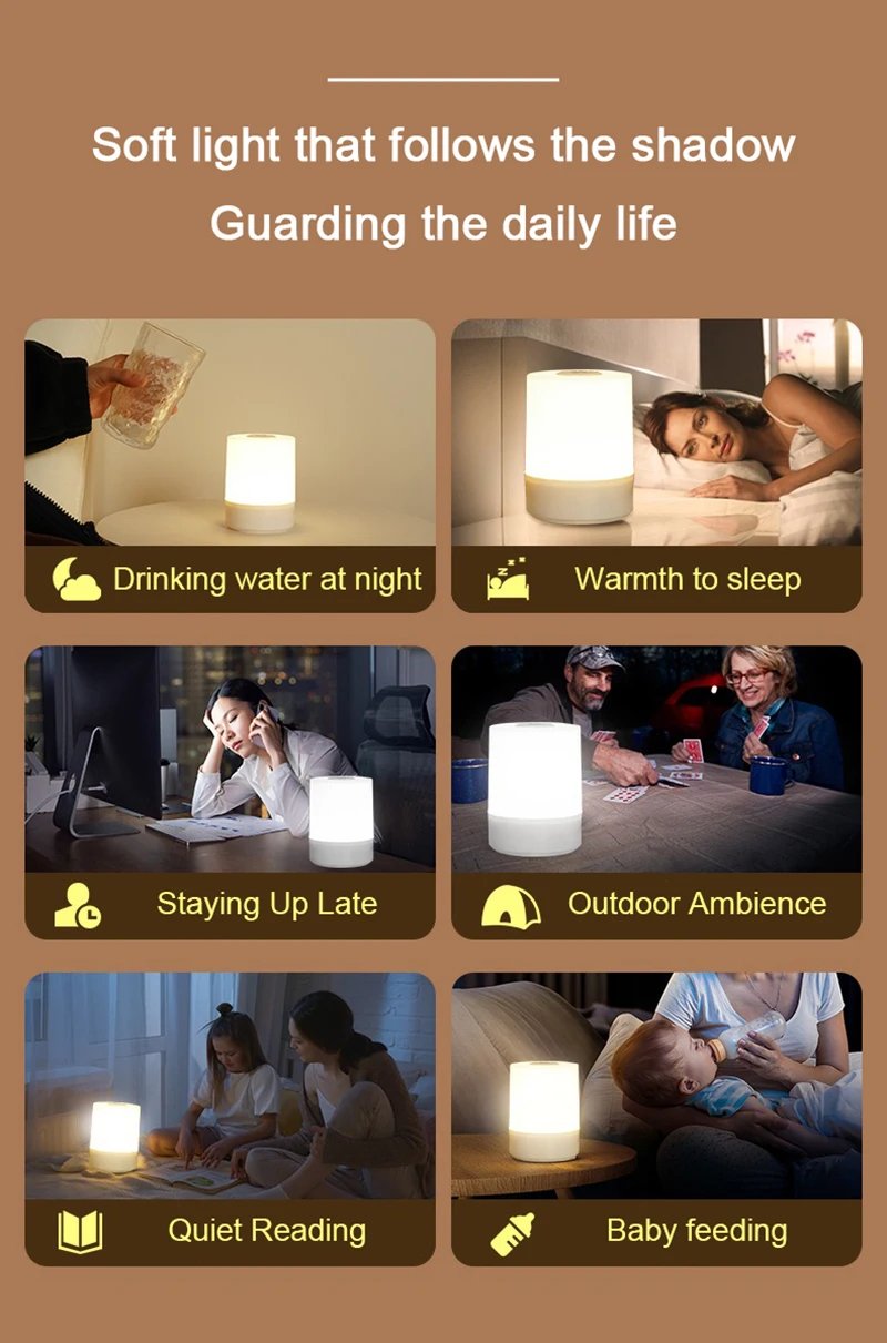 Bedside Led Night Lights Dimmable Charging Desktop Night Lamps Bedroom Bedside Lighting Decoration Touch Reading Led Table Lamps Bedside Led Night Lights Dimmable Charging Desktop Night Lamps Bedroom Bedside Lighting Decoration Touch Reading Led Table Lamps