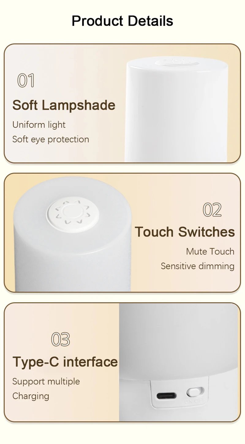 Bedside Led Night Lights Dimmable Charging Desktop Night Lamps Bedroom Bedside Lighting Decoration Touch Reading Led Table Lamps Bedside Led Night Lights Dimmable Charging Desktop Night Lamps Bedroom Bedside Lighting Decoration Touch Reading Led Table Lamps
