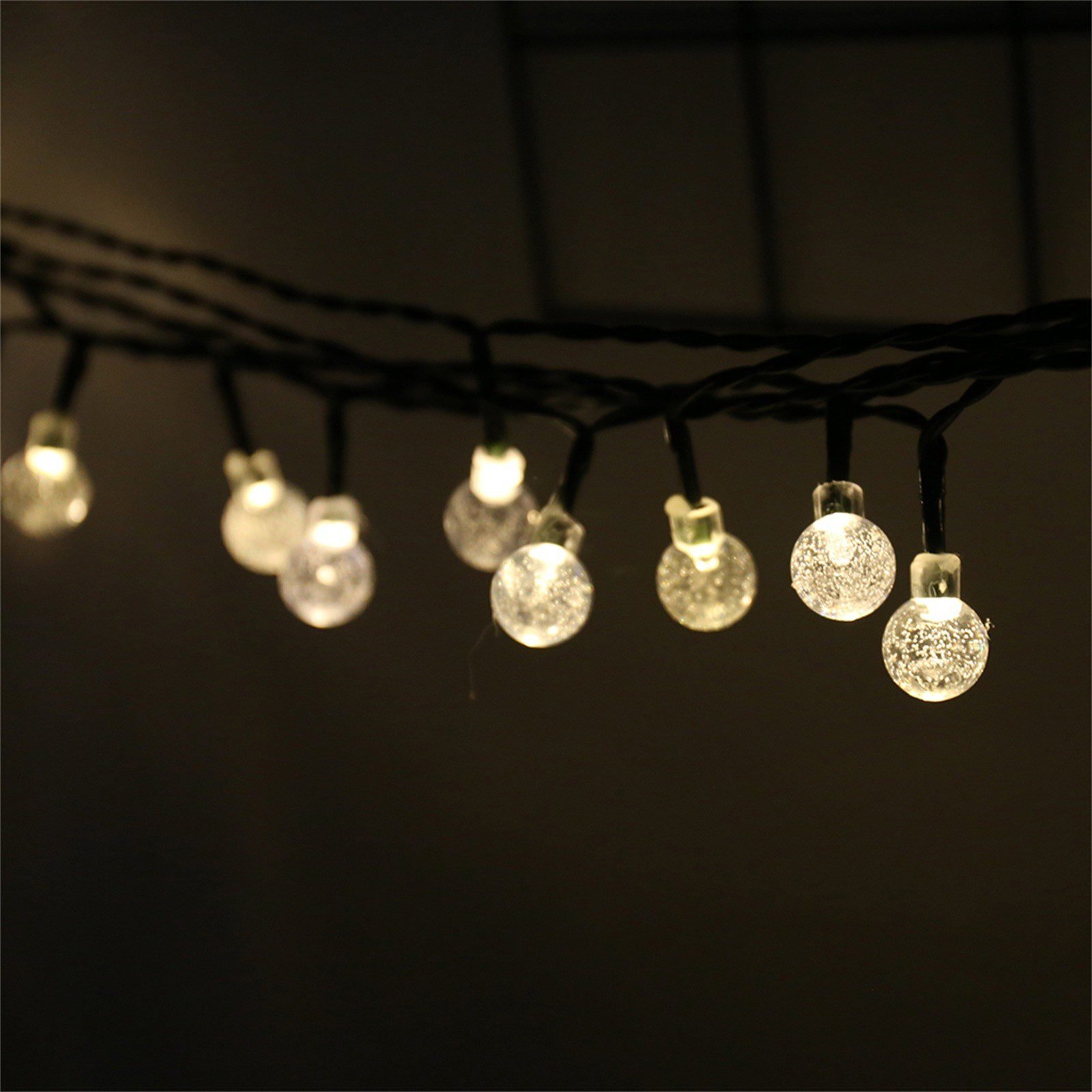 Solar Bubble Balls Lamp String Lights Outdoor Water Drops Outdoor Waterproof Orb Christmas Lights Patio Holiday Party