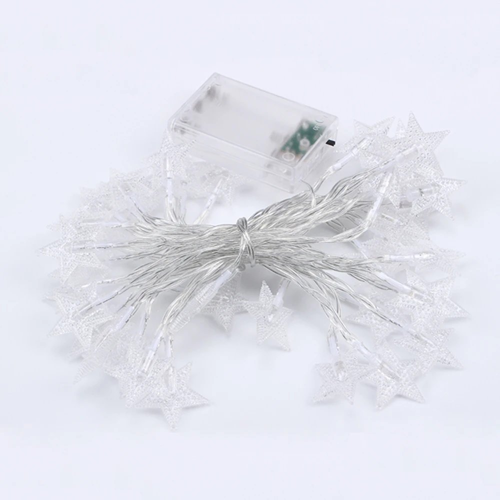 LED Star Fairy Lights Outdoor Chain Lights Garland Bulb String Lights Party Home Wedding Terrace Garden Christmas Decoration