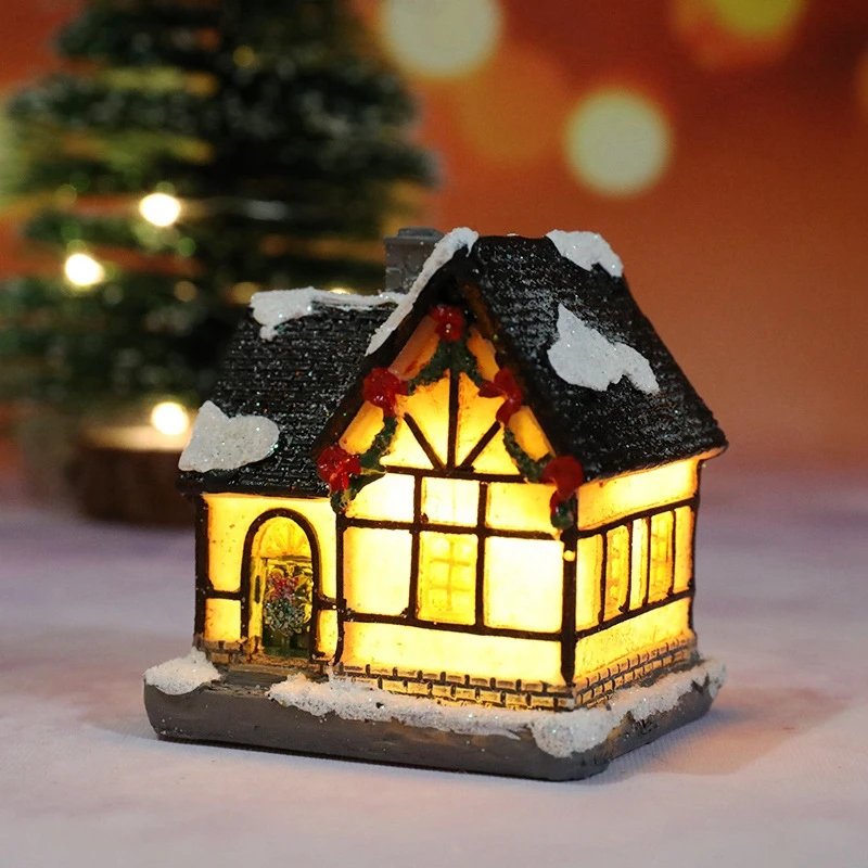Christmas House Light Decorations For Home Ornaments Kids Xmas Gift New Year 2025 Navidad Decor Bedroom Night Light With Battery